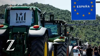 Landwirte blockieren Autobahn zwischen Spanien und Frankreich