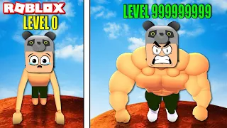 En Güçlü ve Kaslı Olup Oyunu Bitirdim!! - Panda ile Roblox Training Simulator