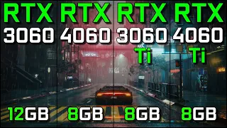 RTX 3060 vs RTX 4060 vs RTX 3060 Ti vs RTX 4060 Ti | Test in 15 Games | 2024