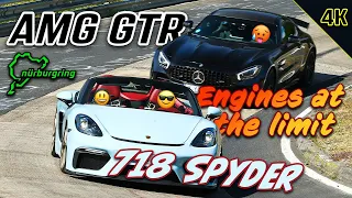Following a Porsche 718 Sypder & Cayman GT4 in my AMG GTR  | Nürburgring Nordschleife | Onboard 4K