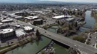 IDAHO FALLS drone view, (4K-Cinematic)Snake River drone, DJI Mini 2