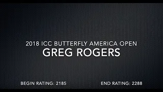 2018 ICC BUTTERFLY TABLE TENNIS TOURNAMENT - GREG ROGERS