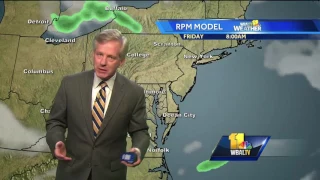 Scattered t'storms possible, warmer Wednesday