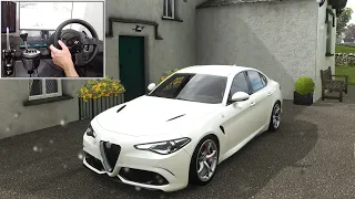 Alfa Romeo Giulia Quadrifoglio | Forza Horizon 4 Steering Wheel + Shifter Gameplay