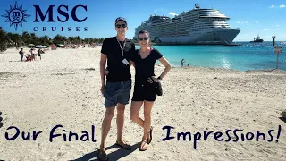 MSC Meraviglia January 26 - February 4, 2024 (Final Impressions)