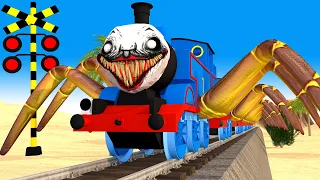 【踏切アニメ】あぶない電車 TRAIN Vs Choo Choo Charles Thomas 🚦 Fumikiri 3D Railroad Crossing Animation #1
