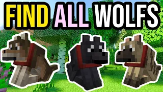 How To Find EVERY Wolf Variant In Minecraft! - 9 Dog Types!