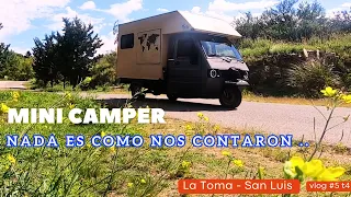 LIVING ROUTINE IN MINI CAMPER -CLEANING, LANDSCAPES AND MORE -ARGENTINA IN TRICYCLE-VLOG 5 T4