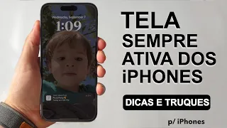 TELA SEMPRE ATIVA DOS iPHONES.. Dicas e truques de uso pra aproveitar+ e optimizar bateria 🤩