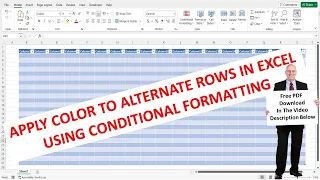 Apply Color To Alternate Rows In Excel 365 Using Conditional Formatting