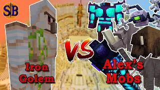 Iron golem vs Every Alex Mobs | Minecraft Mob Battle