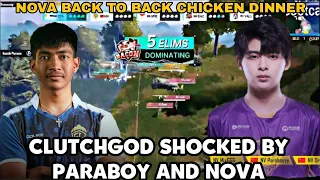 Nova And Paraboy Shocked Everyone 😳 Nova Back to back chicken dinner 😡 Nova vs Godlike stalwart