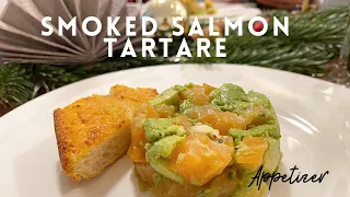 [Eng sub]燻鮭酪梨塔塔 smoked salmon tartare