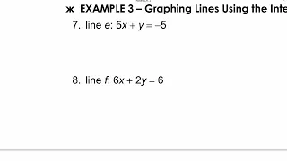 Algebra IIA Lesson 2-3 Graphing Linear Functions