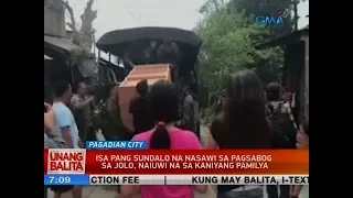 UB: Isa pang sundalo na nasawi sa pagsabog sa Jolo, naiuwi na sa kaniyang pamilya