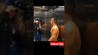 Shmeksss American bodybuilder elevator prank VIDEO funny reaction Tik Tok
