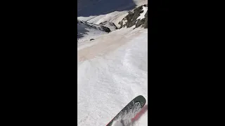 virage sauté/glissé ski pente raide