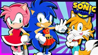 SONAMY? | Sonica Amy Rose & Tailsko Play Sonic World (Female Sonic & Tails)