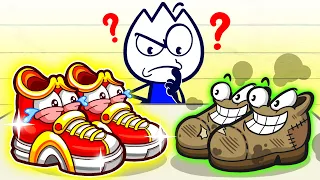 RICH vs POOR Shoes: Sneakerhead Showdown | Hilarious Cartoon Compilation - 裕福な靴と貧しい靴