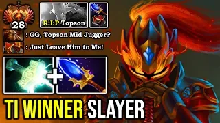 TI WINNER SLAYER!!! NEW 7.24 Mid Dragon Knight Deleted Topson Juggernaut EZ 100% IMBA DotA 2