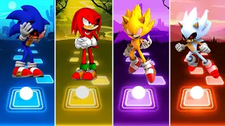 Sonic Exe 🆚 Knuckles Exe 🆚 Fleetway Super Sonic 🆚 Hyper Sonic || Tiles Hop Gameplay 🎯🎶