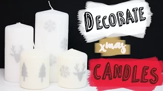 How to decorate Christmas Candles | Decorate candles with paper napkins