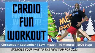 Christmas Fun Cardo Workout | Low Impact Fitness Exercise - No Jumping | 46 Minutes | Happy Holidays