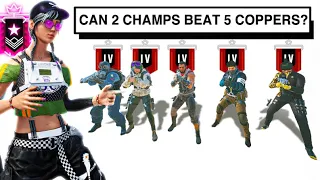 Can 2 Champions Actually beat 5 Coppers? (Rainbow Six Siege)