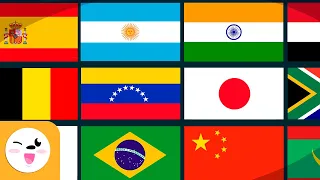 BANDEIRAS Do MUNDO - Encontre a bandeira diferente - EUROPA, AMÉRICA, ÁFRICA,ÁSIA - Recopilação