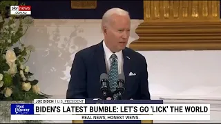 Joe Biden is ready to go off and 'lick the world'