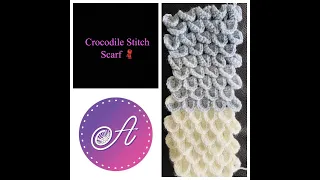 Crocodile stitch Scarf | crocodile stitch | DIY Crochet | English