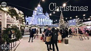 Helsinki Christmas Walk 🎅 Snowy city center after several days of snowfall☃️(15 Dec 2022)