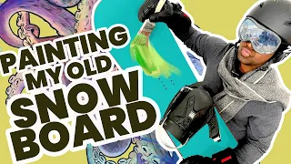 I PAINT MY OLD SNOWBOARD | DIY Custom Snowboard Project