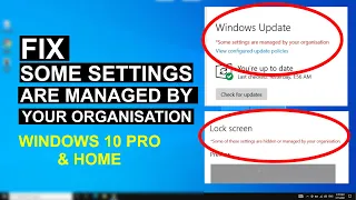Some Settings Are Managed By Your Organization in Windows 10 [Solved]