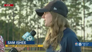 Kicking off open tryouts for the Tampa Bay Sun FC in Auburndale