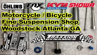 🏍🚲 Tour Facility & Suspension Shop Atlanta GA Traxxion Dynamics Motorcycle Bicycle Forks Shock