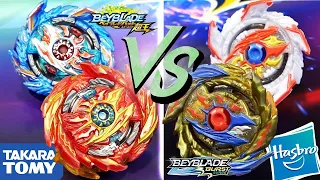 SPARKING VS SPEEDSTORM! | Super Hyperion & King Helios HASBRO VS TAKARA TOMY | Beyblade Burst Surge