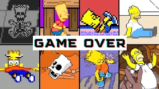 Evolution Of Simpsons Death Animations & Game-Over Screens (1991 - Now)