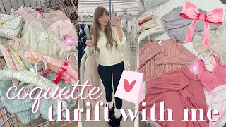 girly winter thrift with me + thrift finds 🛍🎀