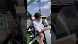Жена впервые летает на автожире
