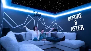 OUR HOME CINEMA ROOM TRANSFORMATION! BEFORE AND AFTER... AD