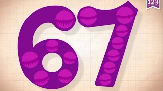 Learn Number 67 in English & Counting, Math by Endless Numbers   Kids Video