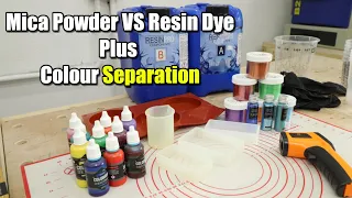 Difference between mica powders and dyes plus colour separation