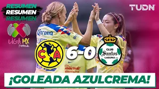 Resumen y goles | América 6-0 Santos | AP2023 Liga Mx Femenil J2 | TUDN