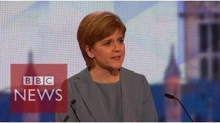 Nicola Sturgeon calls out David Cameron for not attending the election debate - BBC News