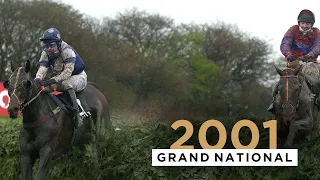 RED MARAUDER BATTLES TESTING CONDITIONS TO WIN ASTONISHING 2001 GRAND NATIONAL AT AINTREE