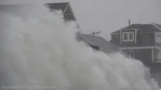 Massive Noreaster Waves And Blizzard Conditions, Scituate, MA - 1/29/2022