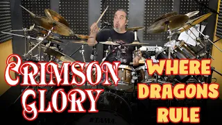 CRIMSON GLORY Where the dragons rule drum cover by stamatis kekes