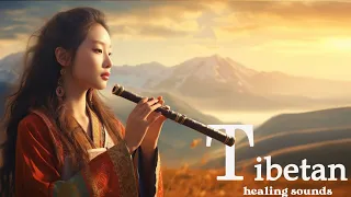 Tibetan healing flute, Sound therapy to calm mind and stress, sleep🌿 Heal heart and blood vessels