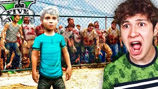 SOBREVIVIENDO a un APOCALIPSIS ZOMBIE como un NIÑO en GTA 5... (Mods)